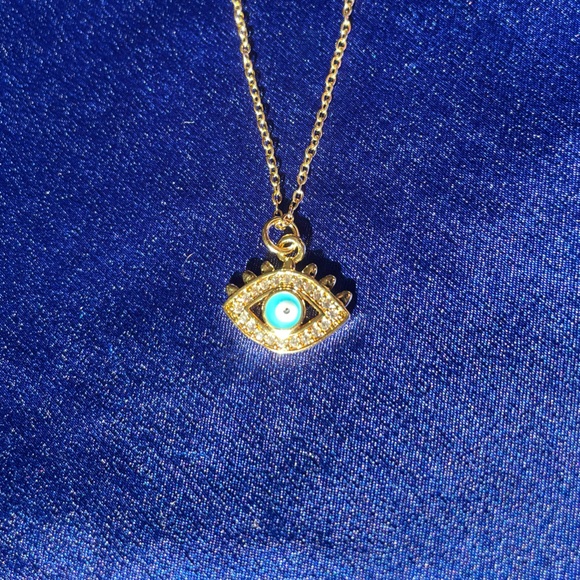 *New* 18K Gold Plated Evil Eye Cubic Zirconia Pendant Necklace Fine Jewelry 🧿 - Picture 6 of 11